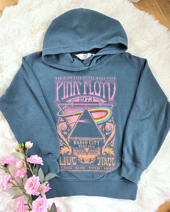 Bluza z kapturem H&M 134/140 Pink Floyd dla chłopca dziewczynki 8-10 lat