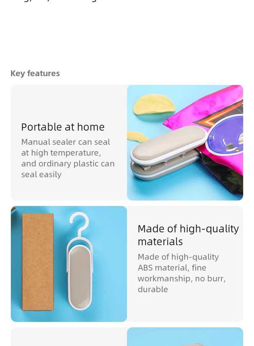 Mini zgrzewarka do opakowań z folii