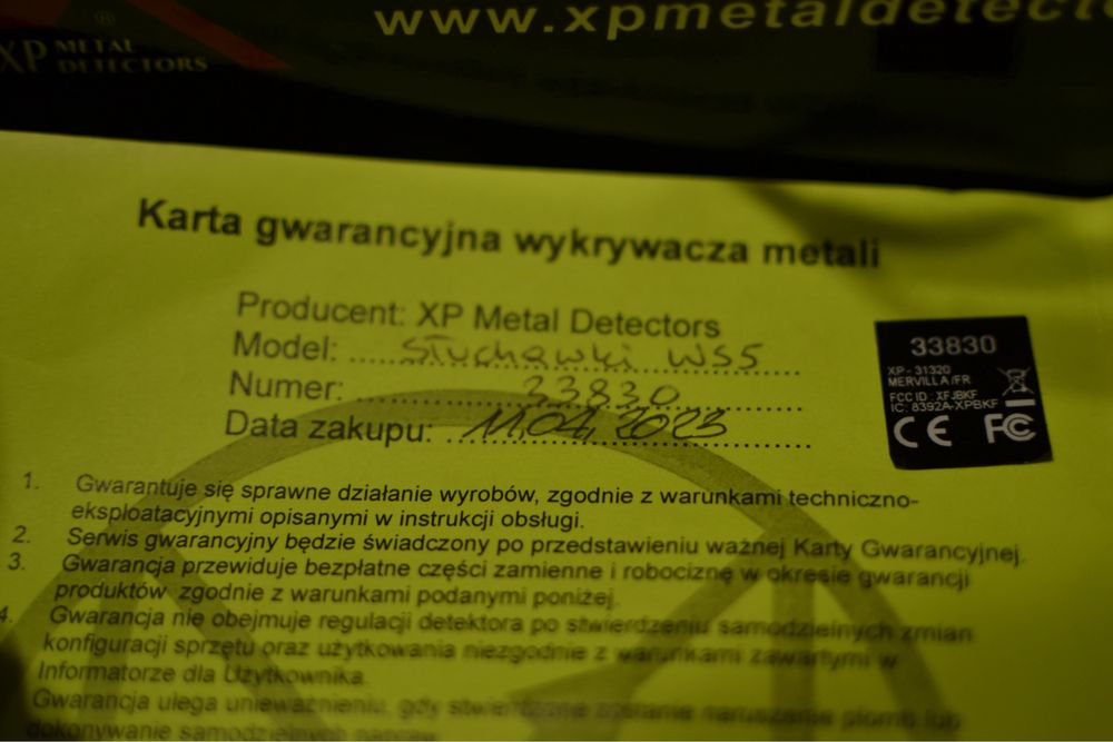 Sluchawki xp deus ws5 bezprzewodowe