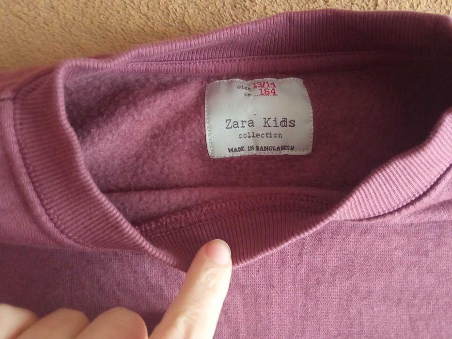 Bluza oversize, przeskalowana, kolor śliwkowy, Obviously Zara r. S/M