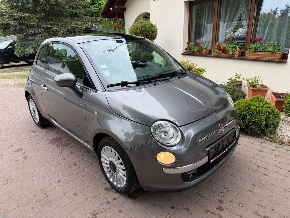 Fiat 500 Piękny Fiat 500  klimatyzacja alufelgi szklany dach