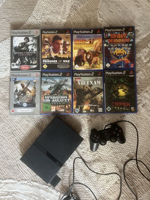 PS2 z grami i padem i z karta pamieci 8MB