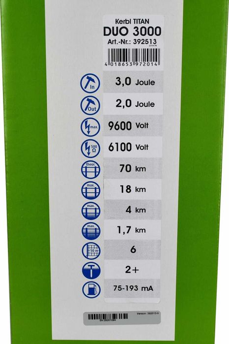 Elektryzator uniwersalny TITAN DUO 3000, dla koni, bydła, owiec 3,0 J