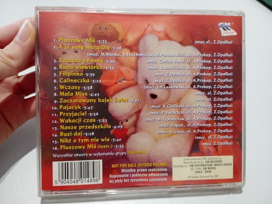 Pluszowy miś płyta CD