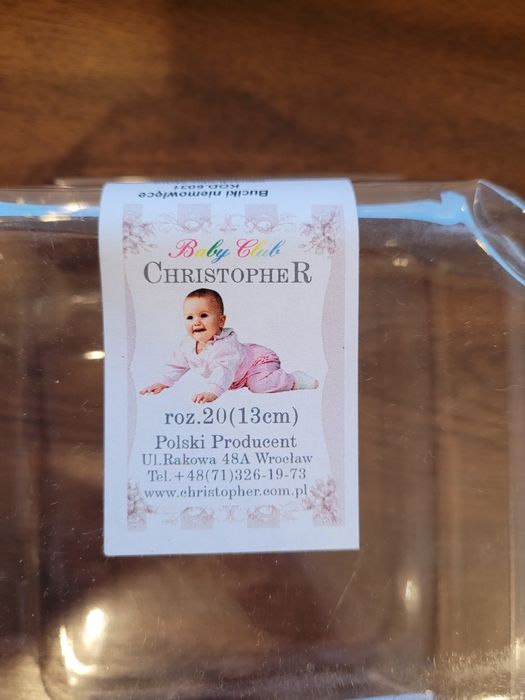 Buciki chłopięce do chrztu rozmiar 20