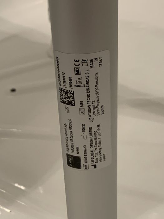 Banco redondo para duche