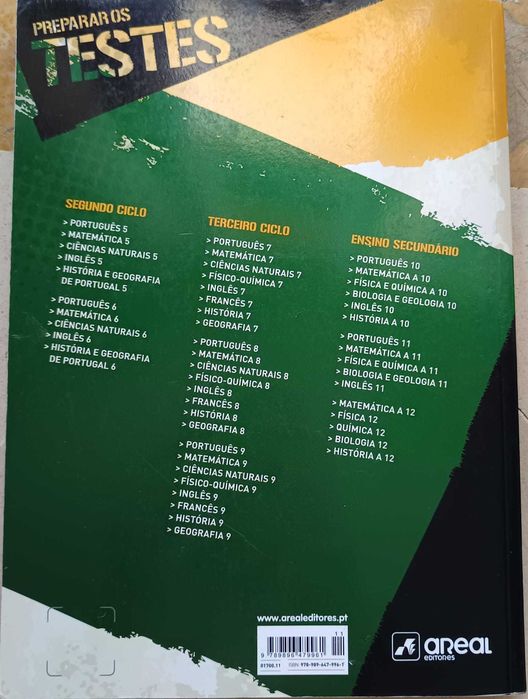 Livro "Preparar os Testes 10" de Física e Química