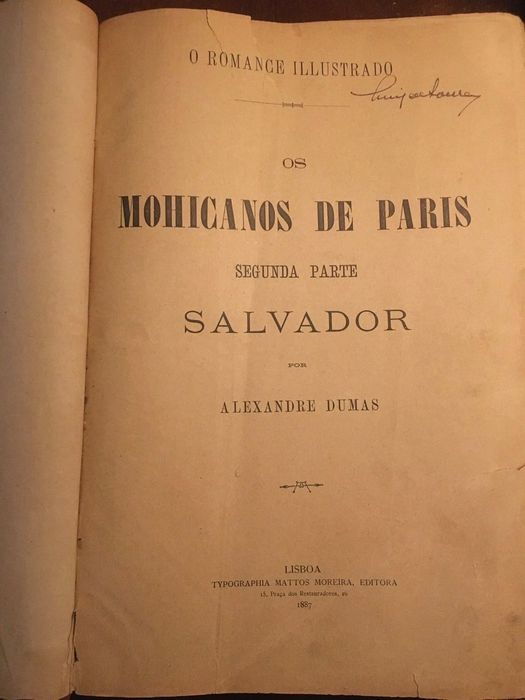 Mohicanos de Paris , 1887 - segunda parte "SALVADOR" A. Dumas