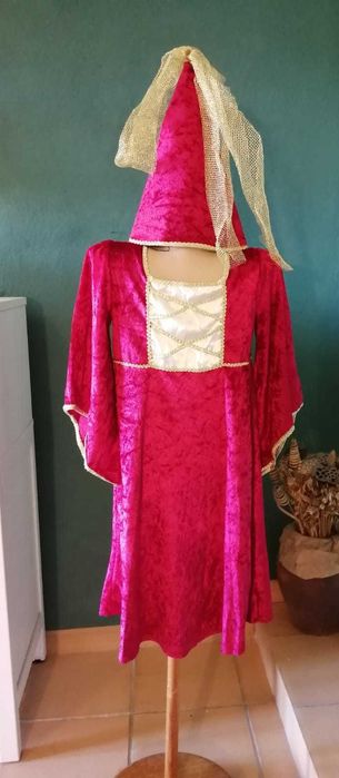 Vestidos de carnaval e medieval princesa para bebes e crianças