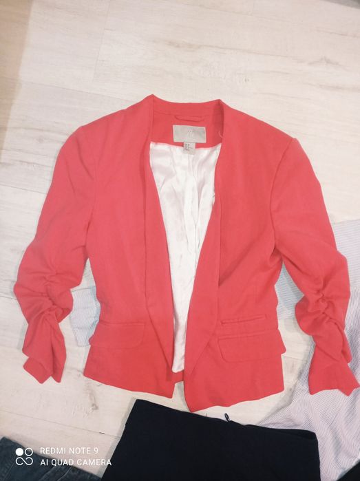 Zestaw eleganckich ciuchów h&m, Orsay 34, spódnica, marynarka, koszula