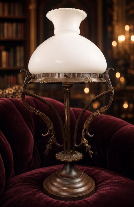 Duza elegancka mosiezna lampa nocna do salonu OS1013