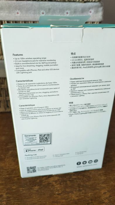 Saramonic blink500 ProX Q4 zestaw mikrofonów pod Iphone