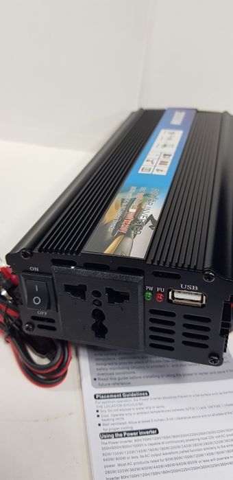 Автомобільний інвестор Power 12V-220V потужність 2000 Ват.