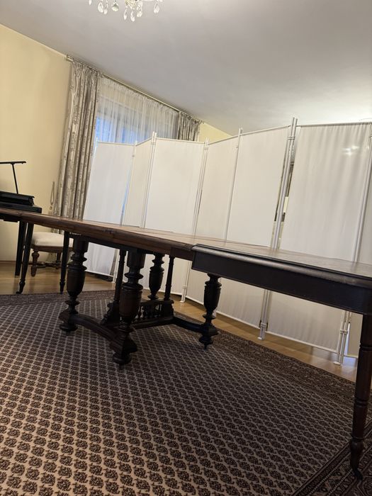 Stół szerokość 130 cm rozkładany do 3 m stary antyk rzeźbiony