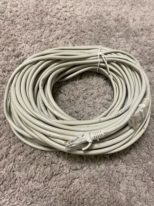 Інтернет кабель, мережевий патч корд, шнур для роутера 25 метрів