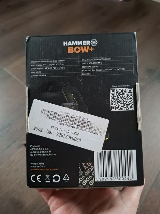 Telefon z klapką. Hammer BOW+
