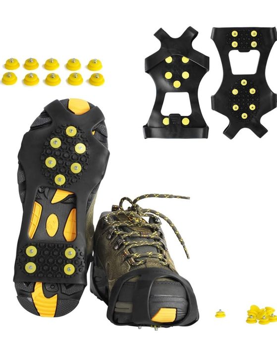 Raczki antypoślizgowe buty 10 metalowych kolców góry lód 1 para 42-45