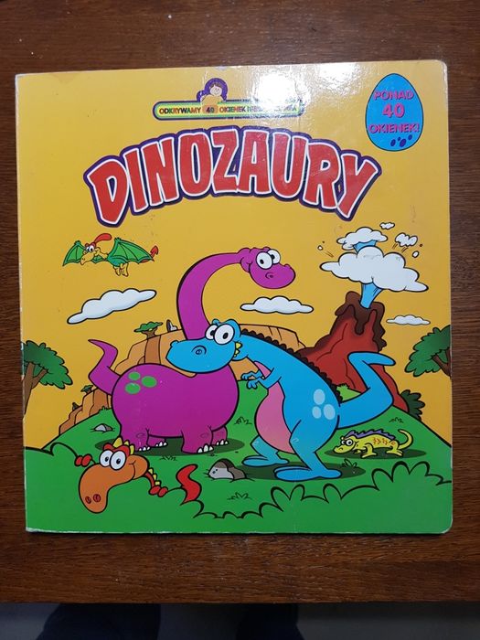Książka edukacyjna o dinozaurach dla malucha.