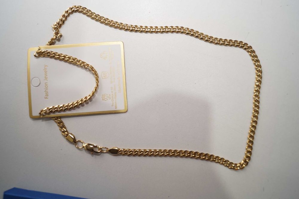 W117 Godlovu Łańcuszek męski złoty 5mm ze stali nierdzewnej kubański