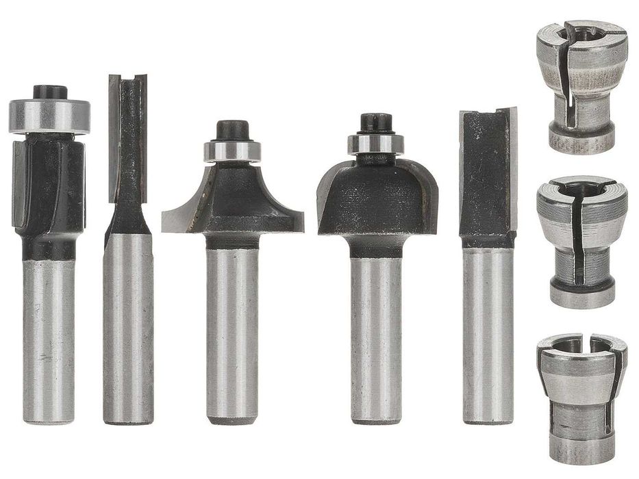 Frezarka górnowrzecionowa 710W krawędziowa regulacja obrotów +frezy