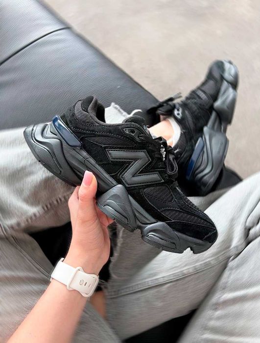 Кросівки New Balance 9060 Full Black (36-45) Нью Беланс 9060 чорні