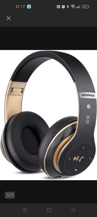 6S bezprzewodowe słuchawki nauszne Bluetooth składane mikrofon