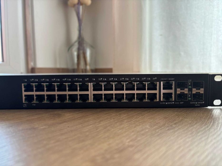 Switch Cisco SF500-24P 24-Port 10/100 PoE Stackable Managed Switch