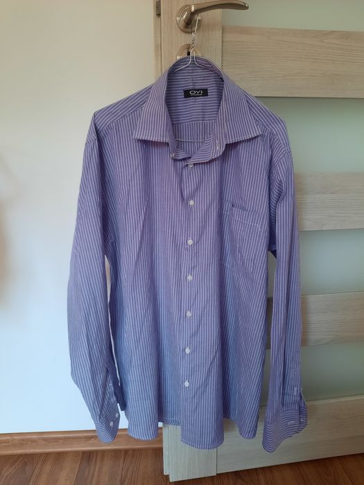 Fioletowa koszula w paski XL