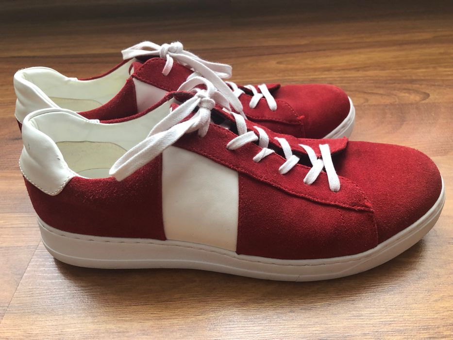 Calvin Klein Sammy 2 czerwony zamsz skóra Sneaker buty sportowe