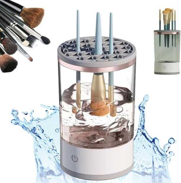 Електричний очисник косметичних пензлів для макіяжу 3в1