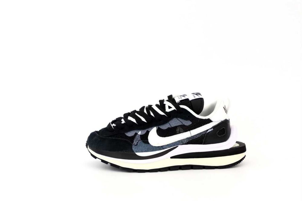 Чоловічі кросівки Sacai Nike VaporWaffle "Black/White" v1. 40-45