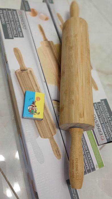 Качалка,Скалка,Якісна приємна,для кухні,Бамбук.З обертальним механізмо