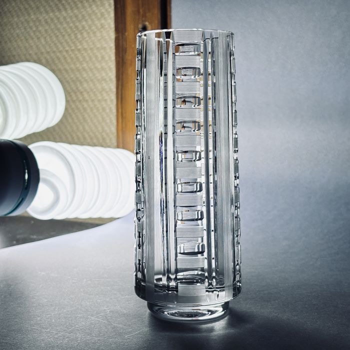 lata 60/70-te piękny szlifowany kryształowy wazon