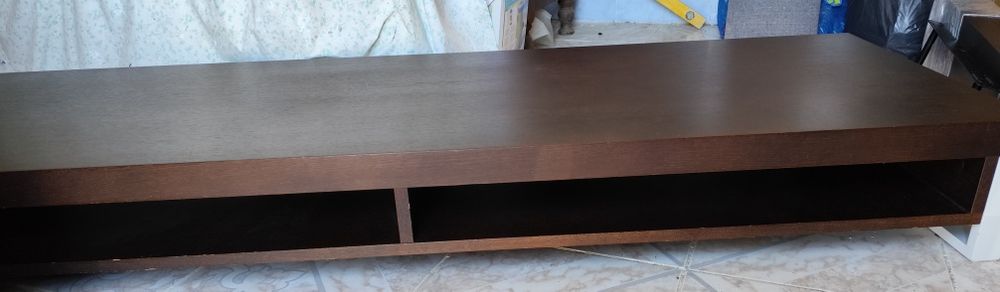 Conjunto Móvel de sala TV cor preto/castanho