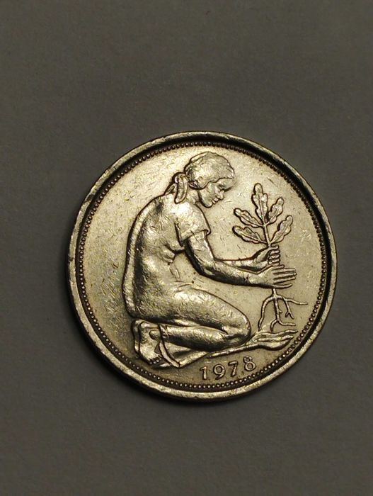 Niemcy 50 fenigów 1978r. znak menniczy „D” - Monachium stan bdb.