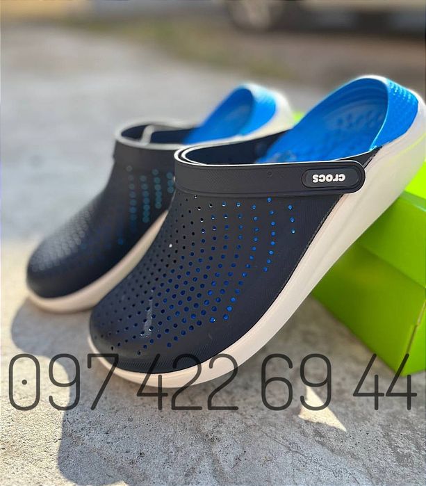 Чоловічі Крокси Сабо Crocs LiteRide лайтрайд сірі купити усі розміри