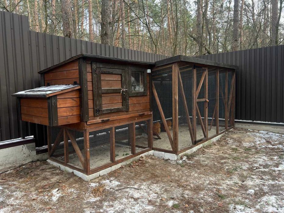 МІНІ-КУРНИК 7-10 курей | Стильний Компактний Теплий 3-10 кур з вольєро