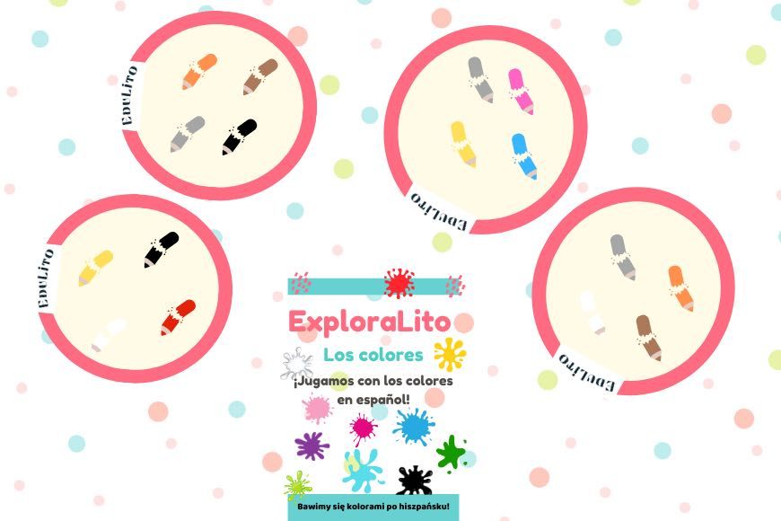 Kolory po hiszpańsku – gra DOBLE do nauki i zabawy