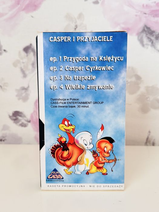 Kaseta VHS bajka duszek Casper, vintage