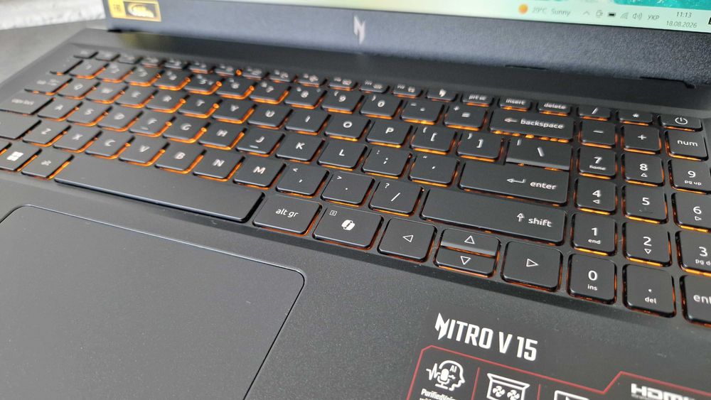 Ігровий ноутбук Acer Nitro V 15/ i7-13620H/16/512/RTX 4050, 6 GB/Як новий