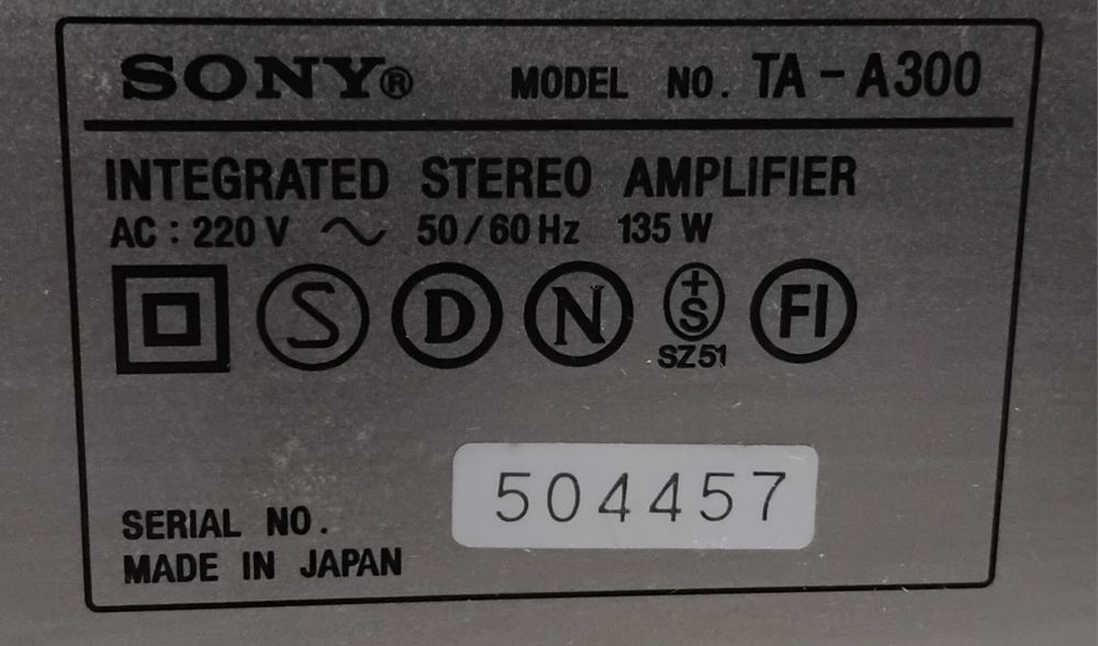 SONY amplificador TA-A300