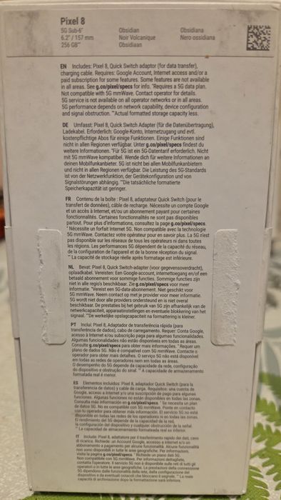 Pixel 8 256Gb Obsidian Black