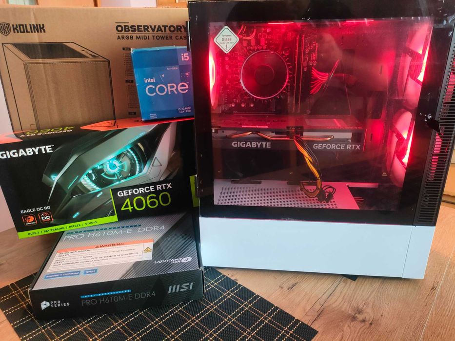 RTX 4060 SSD komputer do gier intel i5 12400
