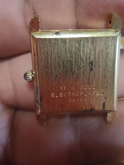 Vintage Catena Banhado a Ouro Estilo Tanque Relógio Mecânico Masculino