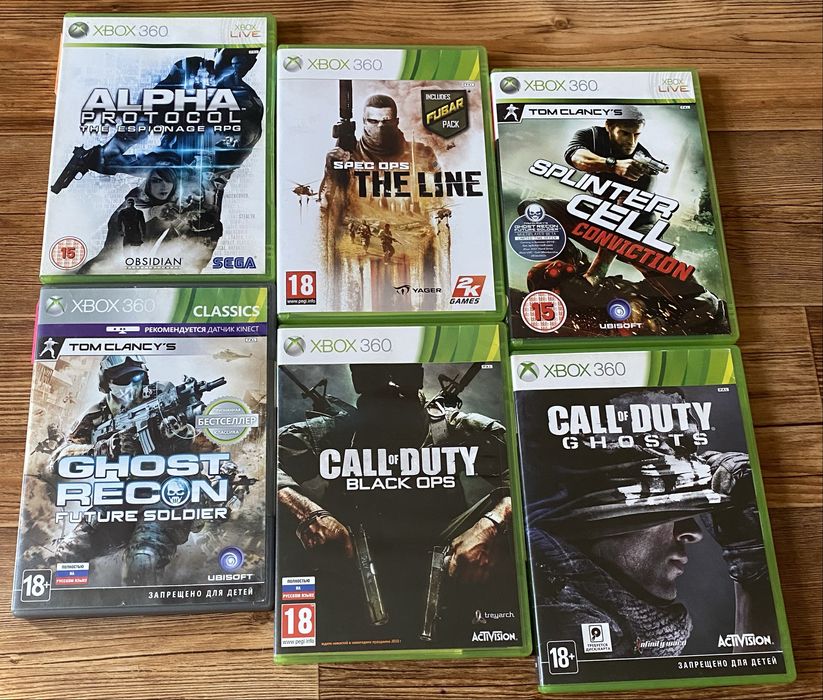 Xbox 360: Metro, Crysis, Hitman, Wolfenstein, Armored Core, Halo, MGS