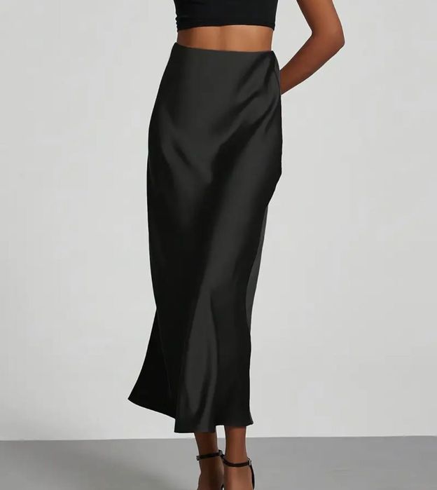 Жіноча елегантна атласна спідниця