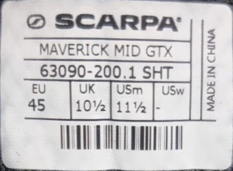 НОВЫЕ Scarpa Maverick GTX.