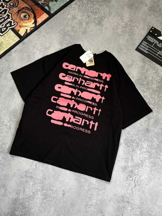 Черная Футболка Carhartt с бирками (кархарт)