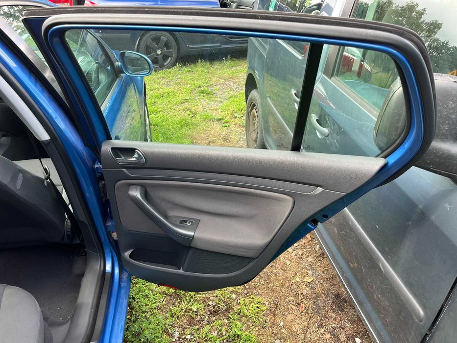 drzwi tył tylne tylnie prawe vw golf v 5 1k0 2003 -2009 hatchback 5 drzwi lc5g niebieski