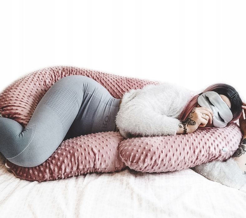 Duża poduszka ciążowa różowa